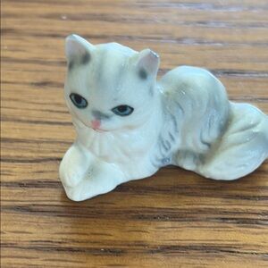 Porcelain Cat Figurine as is